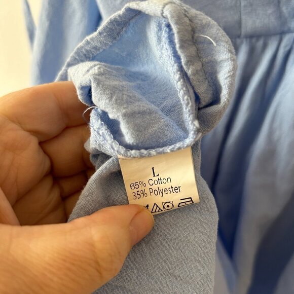 Romwe Dress Womens Large Blue Spaghetti Straps Tie Straps Cinderella V-neck - Picture 5 of 7